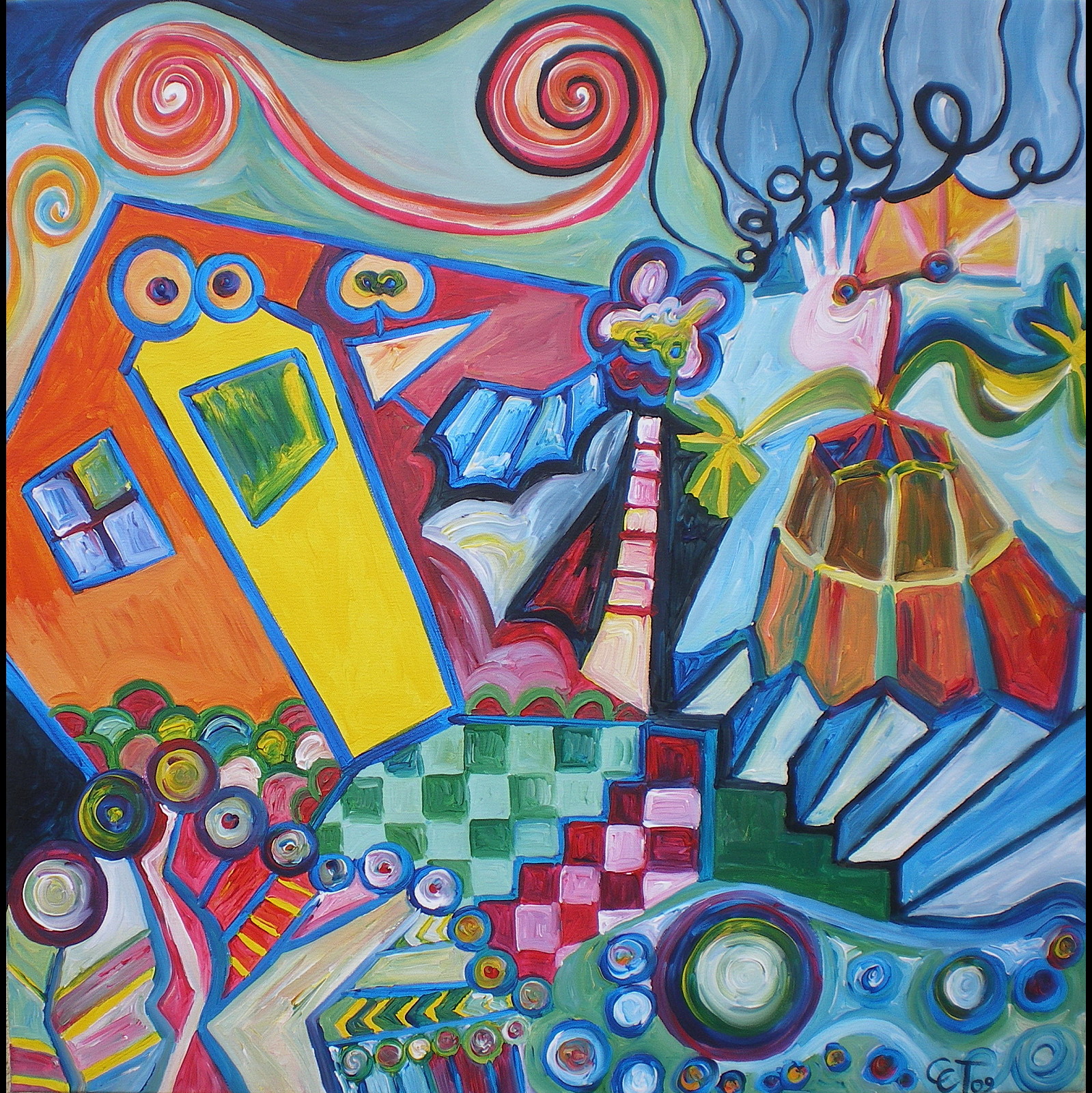 Retour a la maison 2009 80x80cm